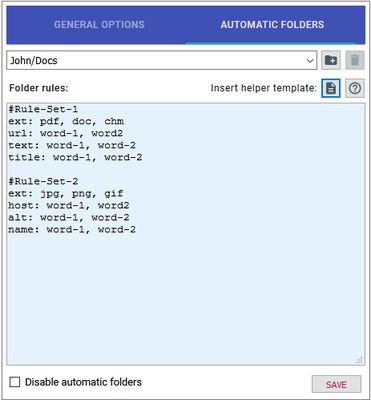 Automatic Folders