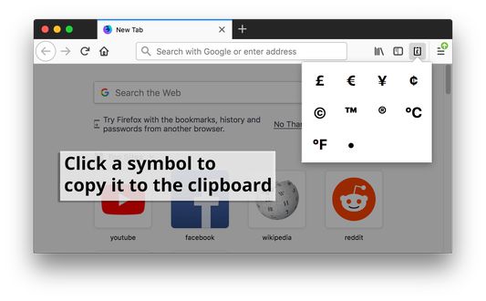 Click a symbol to copy it to the clipboard.