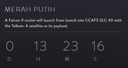 A screenshot of the SpaceX Next popup window.