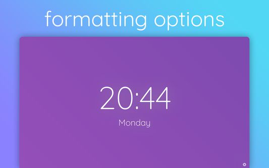 WaveTab includes custom formatting options for the time and date.