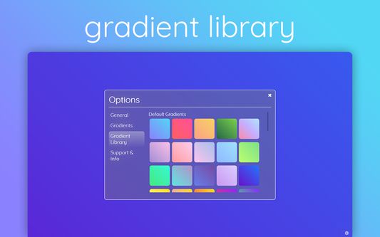 WaveTab has a gradient library with 60+ gradients.