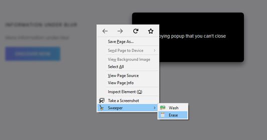 Remove HTML popup