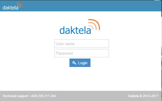 Login page of the extension