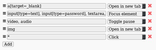 Configuration options
