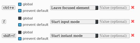Configuration options