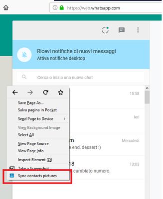 Login to web.whatsapp.com, then right click on an empty space and press "Sync contacts pictures"