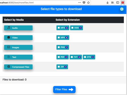 Step 1: Choose media types or by extension