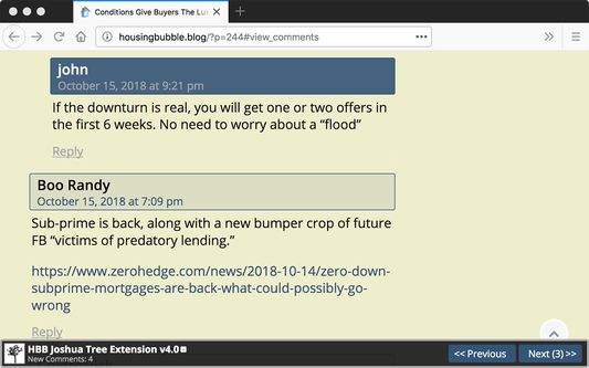 New comments are displayed visually different for easy identification, with a toolbar for quickly navigating to the next unread comment