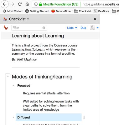 Sidebar view