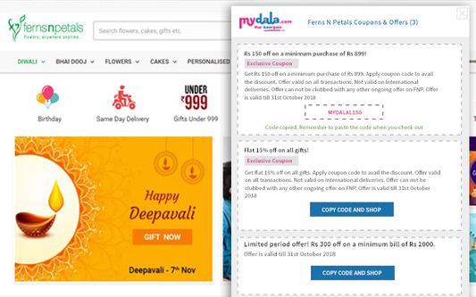Never miss any discounts on your favorite shopping sites. Install and activate our mydala plugin which lets you see coupons for the shopping sites you visit