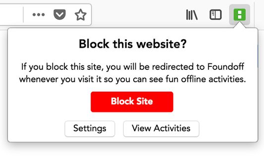 The initial window you see when you click the Foundoff icon.