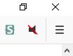 Toolbar button when auto mute is enabled.