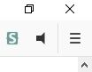 Toolbar button when auto mute is disabled.