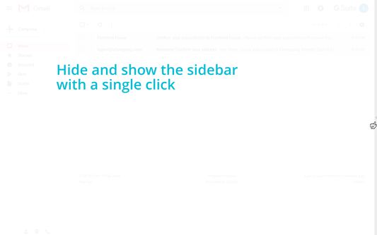 Hide and show the sidebar with a single click
