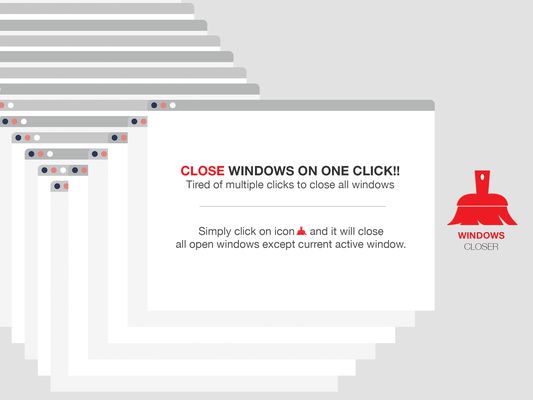 Close all open Window & tabs except active tab on single click.