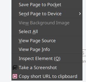 Right click anywhere on page and click option 'Copy short URL to clipboard' from the context menu.