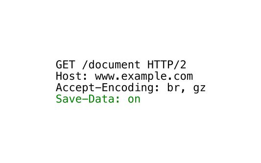 Example HTTP request with extension enabled.
