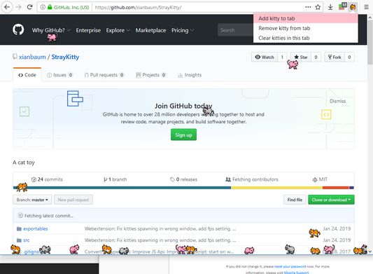 The add-on in use on its Github page