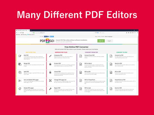 Many Different PDF Editors