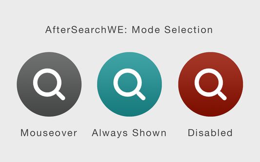 Push again will make the icon red. In this state, the AfterSearch bar is disabled. Clicking it again will return the icon to its original and be shown by mouseover.