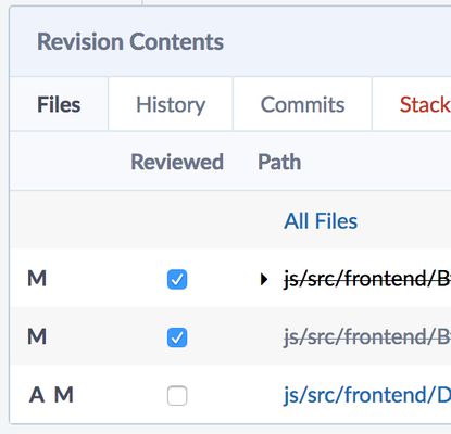 "Reviewed" checkbox in Files table, and show only single file