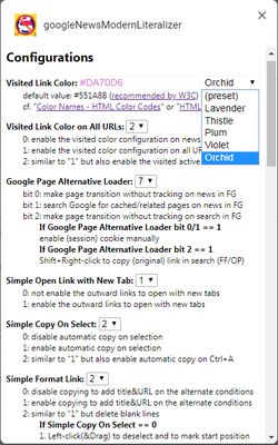 googleNewsModernLiteralizer for Chrome Browser Extensions