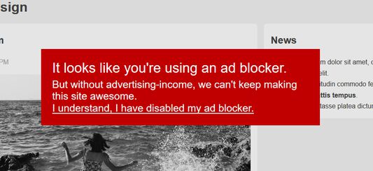 Anti-Adblock Blocker Example of blocked anti-adblock solution