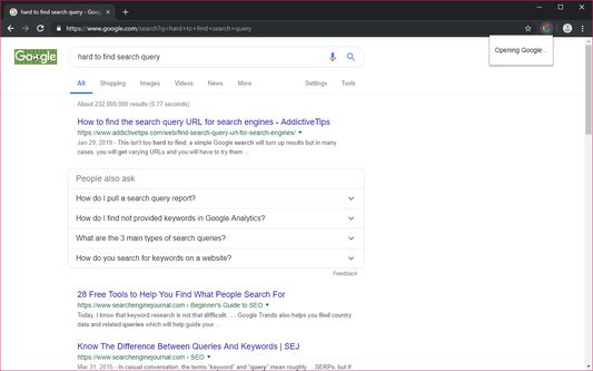 Your current query will then be searched on Google