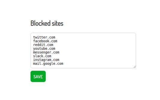 Easy site blocking
