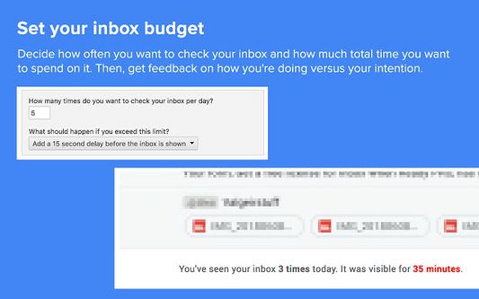 Decide how often you want to check your inbox and how much time you want to spend on it.
