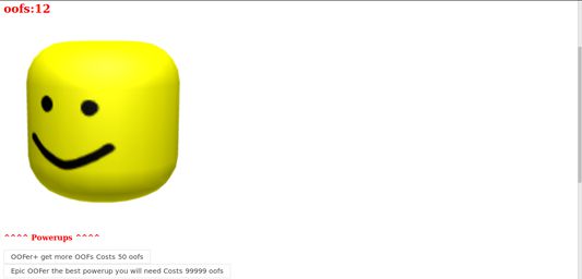 OOF Clicker opens in a new tab when you click the icon enjoy
no network required