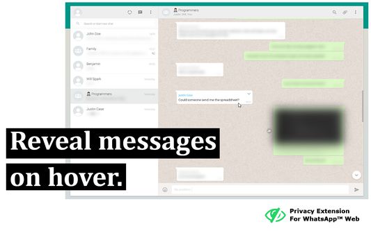 Reveal messages on hover.