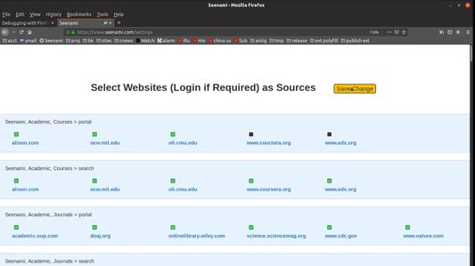 It allows user to customize what websites or search engines to use as sources for a category.