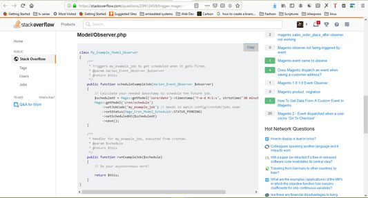 Snippet Corpy working on stackoverflow.com
