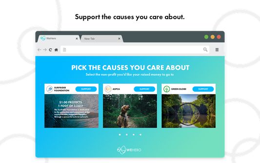 WeHero - Select the causes you care about