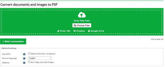 Upload and convert