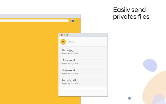 Easily send private files