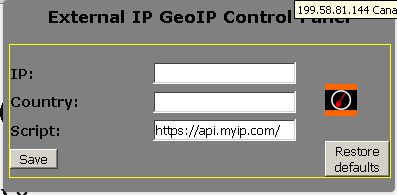 Popup working (get external IP)