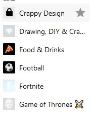Filter genre by hovering and clicking genre's icon
