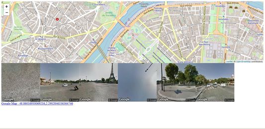 Map and street view in Paris