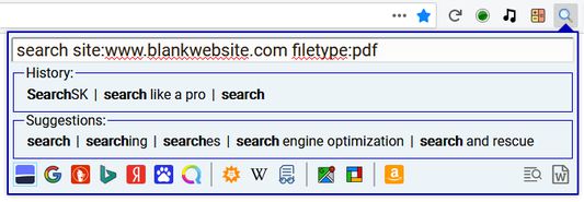 site search and search by file type