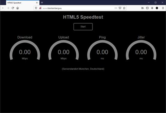 HTML Internet SpeedTest