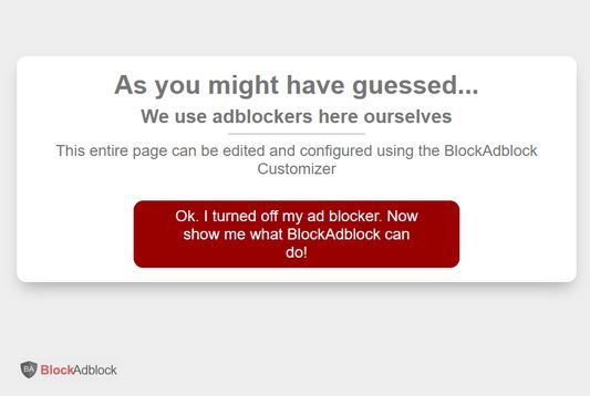 Example of blocked anti-adblock solution