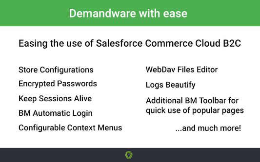Easing the use of Salesforce Commerce Cloud B2C