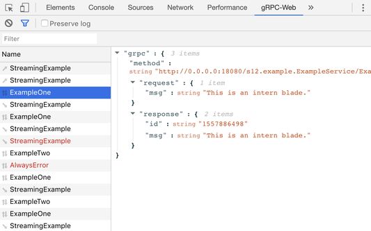 gRPC-Web-DevTools UI
