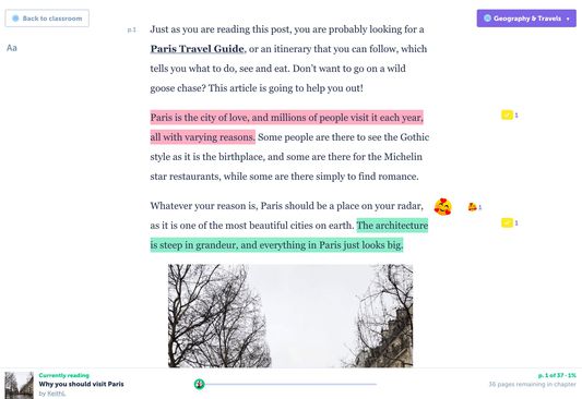 Then your article will be available for reading on Glose Education advanced reader, allowing you to annotate and share excerpts with other readers.