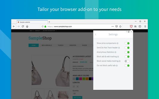 Tailor your browser add-on to your needs