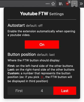Youtube FTW popup