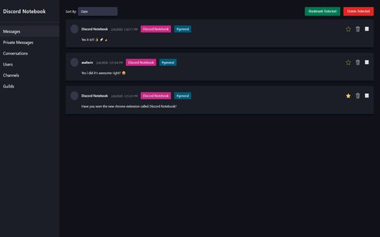 DIscord Notebook User Interface