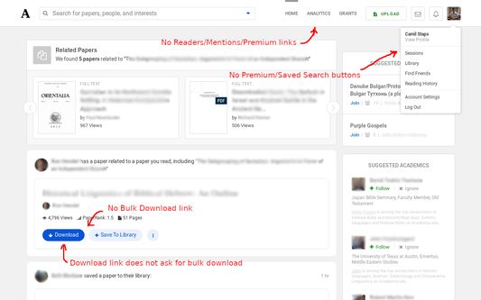 Screenshot showing the changes made to the page structure